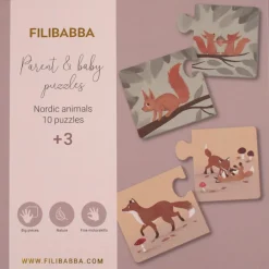 Filibabba Puzzles Maman et ses bébés Animaux nordiques