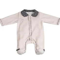 Sauthon Pyjama chaud Miss Fleur de Lune rose (1 mois)