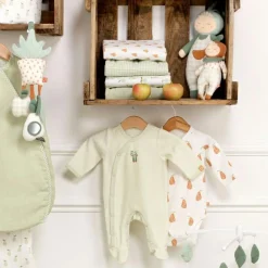 Sauthon Pyjama chaud rayures vertes Botanica (naissance)