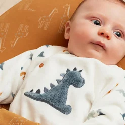 Clearance Pyjama chaud Tiga, Stegi & Ops en velours (3 mois) Pyjama