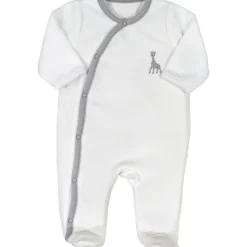 Discount Pyjama croisé en velours blanc Sophie la girafe (1 mois) Pyjama
