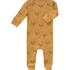 Fresk Pyjama en coton bio Woods spruce yellow (6-12 mois : 67 à 74 cm)