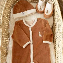Clearance Pyjama en velours camel Sophie la girafe (3 mois) Pyjama