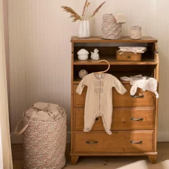 Best Pyjama hiver en velours beige et nœuds liberty (1 mois) Pyjama