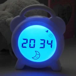 Alecto Réveil éducatif et veilleuse sleeptrainer blanc