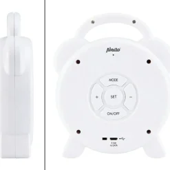 Alecto Réveil éducatif et veilleuse sleeptrainer blanc