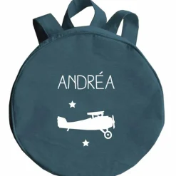 Les Griottes Sac à dos enfant bleu pétrole (personnalisable)