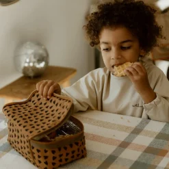Atelier Wagram Sac à goûter isotherme Cœurs Noisette