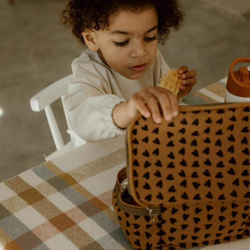 Atelier Wagram Sac à goûter isotherme Cœurs Noisette