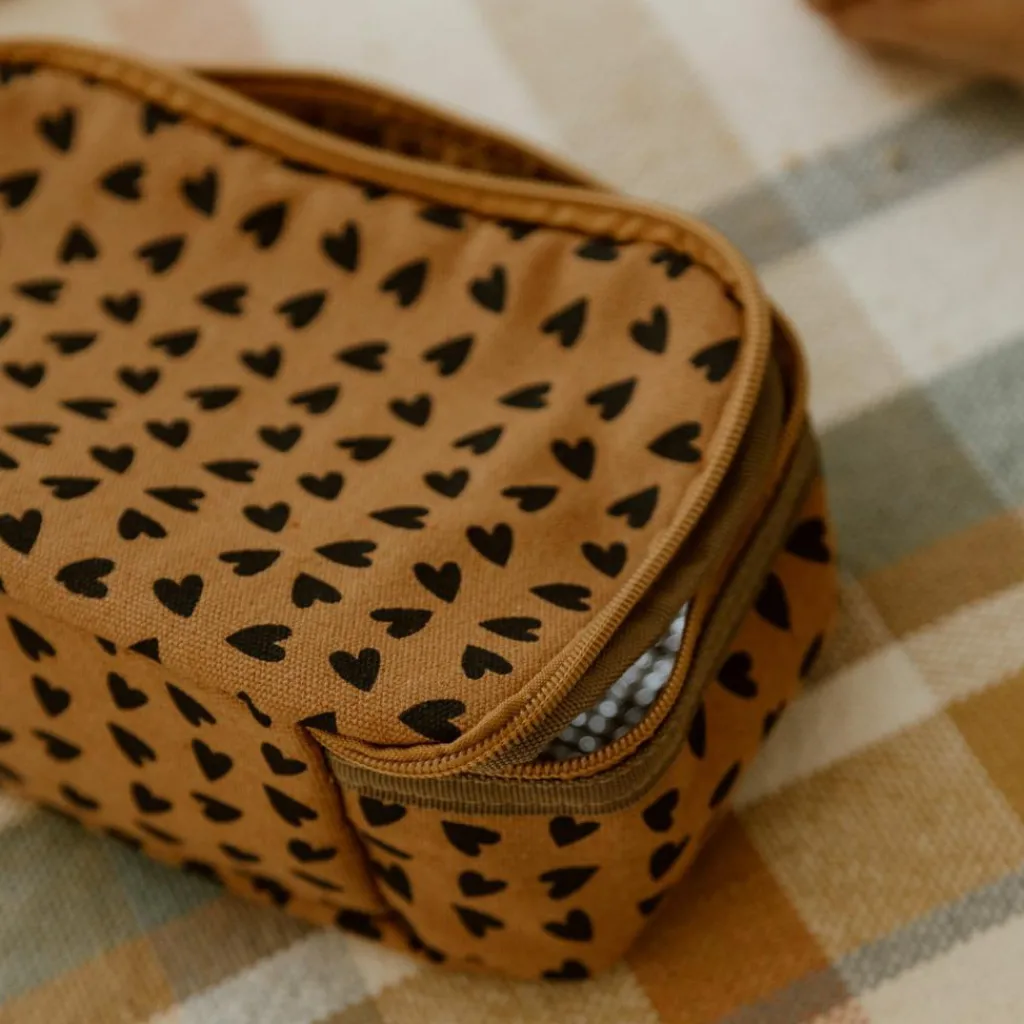 Atelier Wagram Sac à goûter isotherme Cœurs Noisette