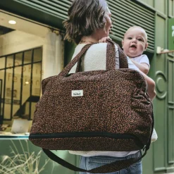 BEBEL Sac à langer bandoulière 24/48h Léopard noir