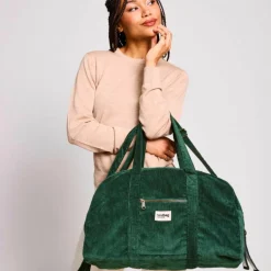 Hindbag Sac à langer Basile Velours Sapin