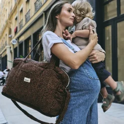 BEBEL Sac à langer Middle Léopard noir