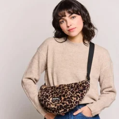 Hindbag Sac banane Andrea Teddy Léopard
