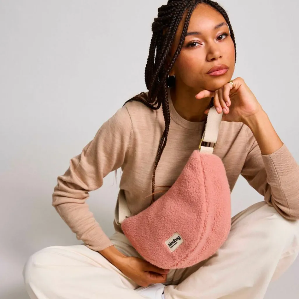 Sac banane Andrea Teddy Rose poudrée Sac Banane Adulte