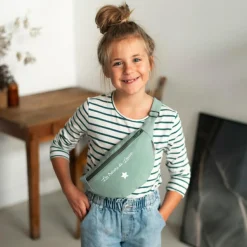 Enfant Les Griottes Sac banane vert amande (personnalisable)
