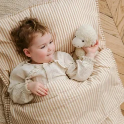 Hot Sac de couchage en coton bio Rayé Ambre (70 x 130 cm) Enfant Sac De Couchage Enfant