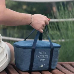 Les Griottes Sac isotherme bleu chiné (29 x 16 cm)