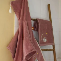 L'oiseau bateau Serviette de bain brique écureuil (70 x 140 cm)