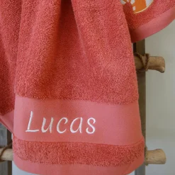 New Serviette de bain panda roux terracotta personnalisable (70 x 140 cm) Serviette De Bain