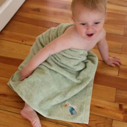 L'oiseau bateau Serviette de bain tortue menthalo (70 x 140 cm)