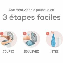 Angelcare Starter pack poubelle à couches Dress up + 3 recharges