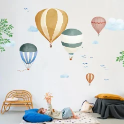 Mimi'lou Stickers géants Montgolfière aquarelle