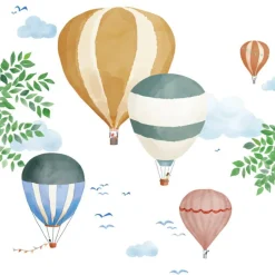 Mimi'lou Stickers géants Montgolfière aquarelle