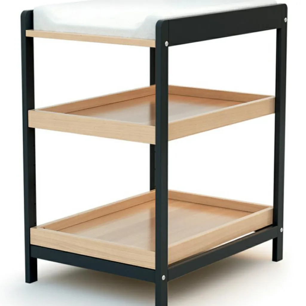 AT4 Table à langer en bois de hêtre Confort gris