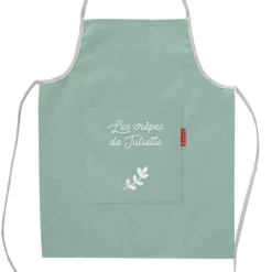 Enfant Les Griottes Tablier enfant en lin Vert amande (personnalisable)