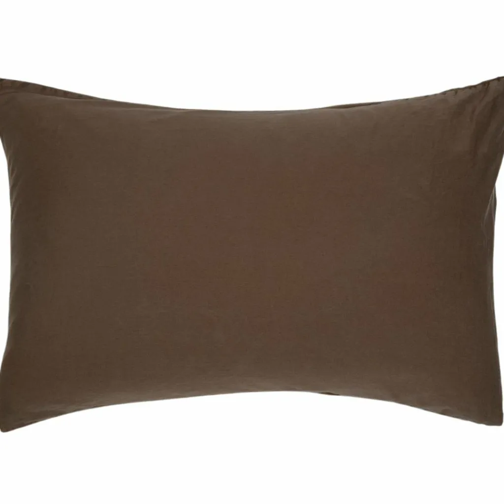 Kadolis Taie d'oreiller Satin Brun (40 x 60 cm)