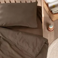 Kadolis Taie d'oreiller Satin Brun (40 x 60 cm)