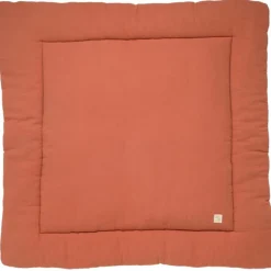 Sauthon Tapis de jeu en gaze de coton Terracotta (100 x 100 cm)