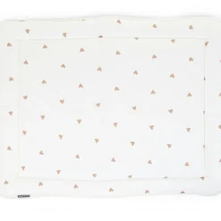 Childhome Tapis de parc Jersey coeurs dorés (75 x 95 cm)