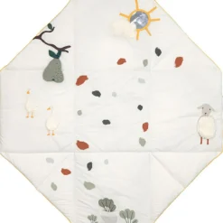 Lässig Tapis d´éveil 2 en 1 en coton bio Tiny Farmer (120 x 120 cm)