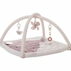 Combelle Tapis d'éveil ouatiné soft boa avec arche de jeux rose