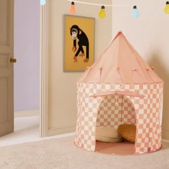 Kid's Concept Tente de jeu Abricot à carreaux