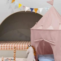 3 sprouts Tente en tissu recyclé Uni rose