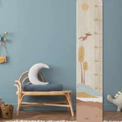 Charlie et Suzie Toise en bois Paysage Dino