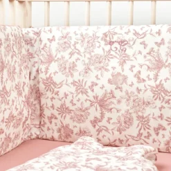 Tartine et Chocolat Tour de lit réversible Toile de Jouy (pour lits 60 x 120 cm et 70 x 140 cm)