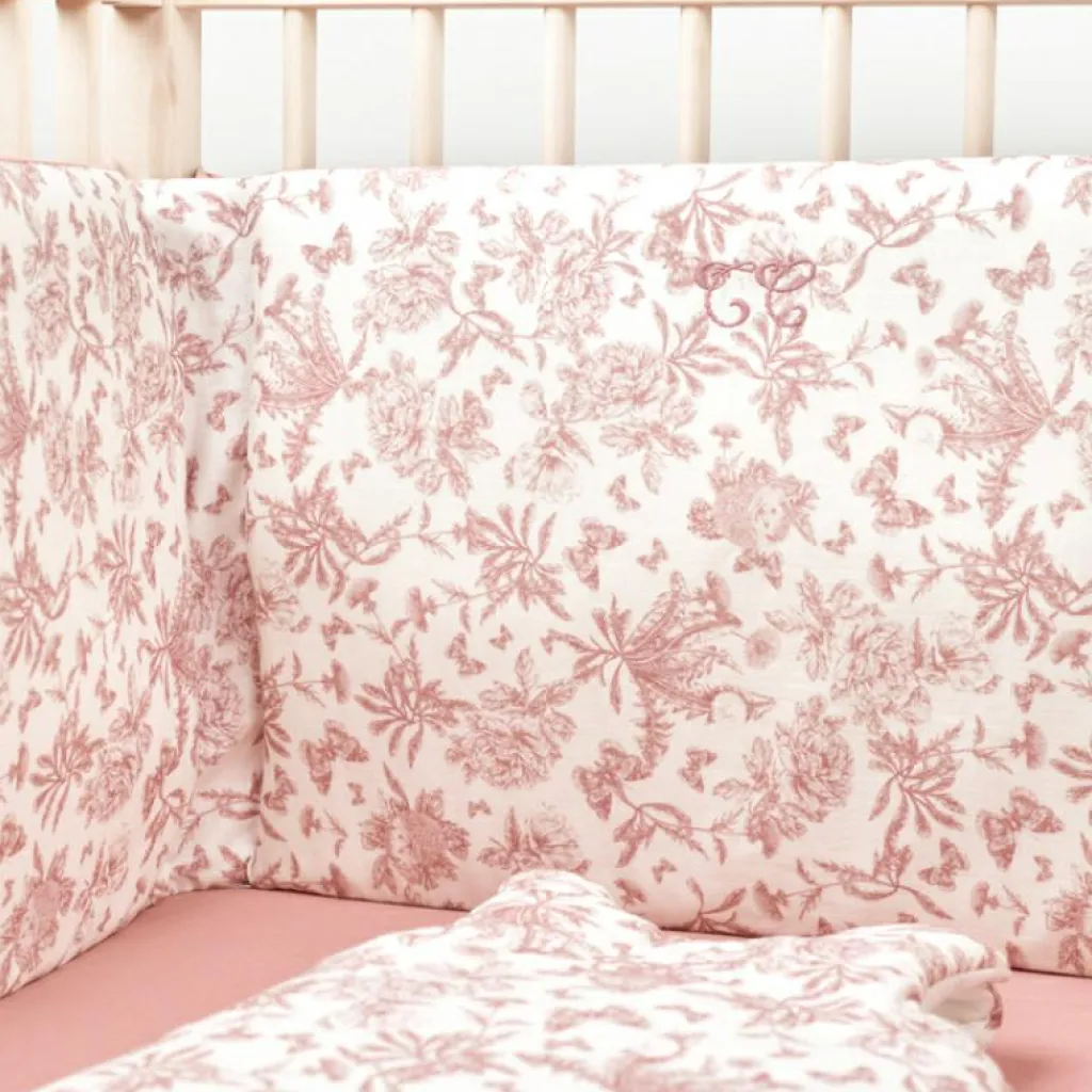 Tartine et Chocolat Tour de lit réversible Toile de Jouy (pour lits 60 x 120 cm et 70 x 140 cm)