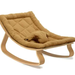 Charlie Crane Transat à balancement en bois de hêtre Levo Camel