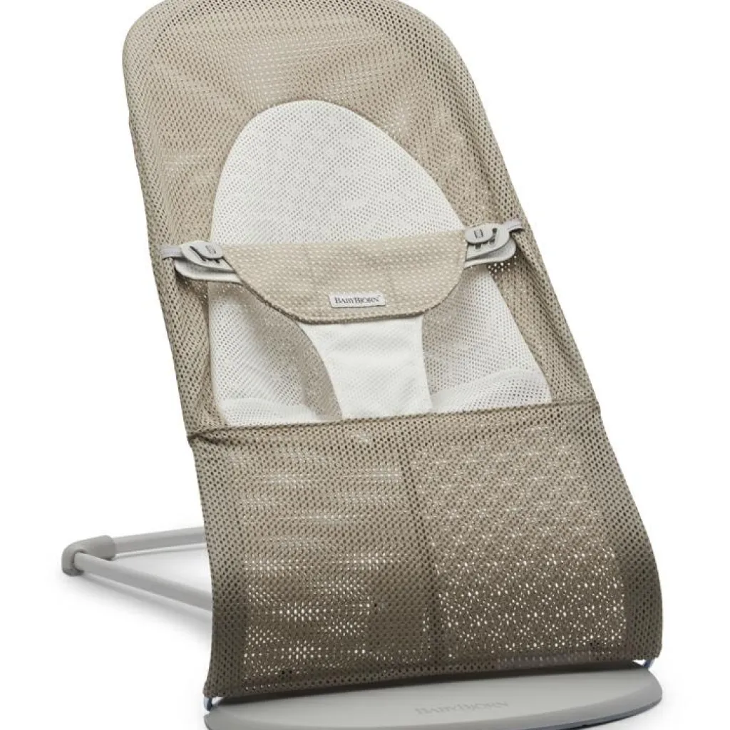 BabyBjörn Transat Balance Soft Mesh 3D Beige et gris - Reconditionné