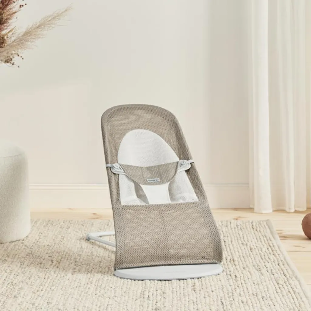 BabyBjörn Transat Balance Soft Mesh 3D Beige et gris - Reconditionné