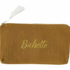 BB & Co Trousse cadeau zippée Bichette gaze de coton havane