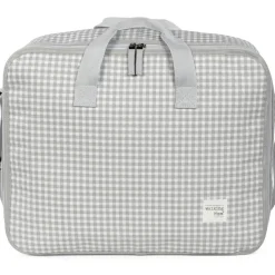 Walking Mum Valise de maternité I love vichy gris