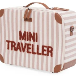 Enfant Childhome Valise enfant Mini Traveller rayures nude-terracotta