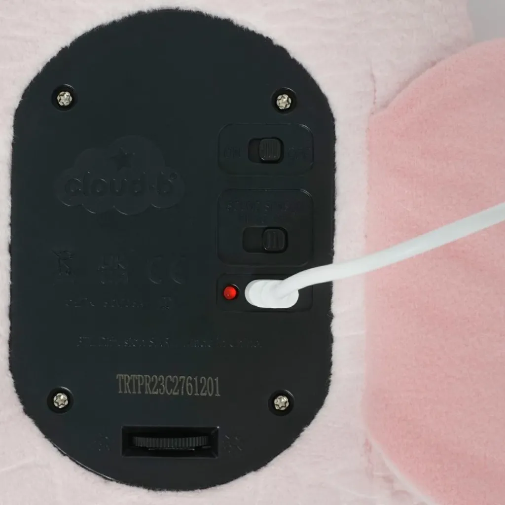 Cloud B Veilleuse peluche Tranquil Turtle™ Rose (rechargeable)