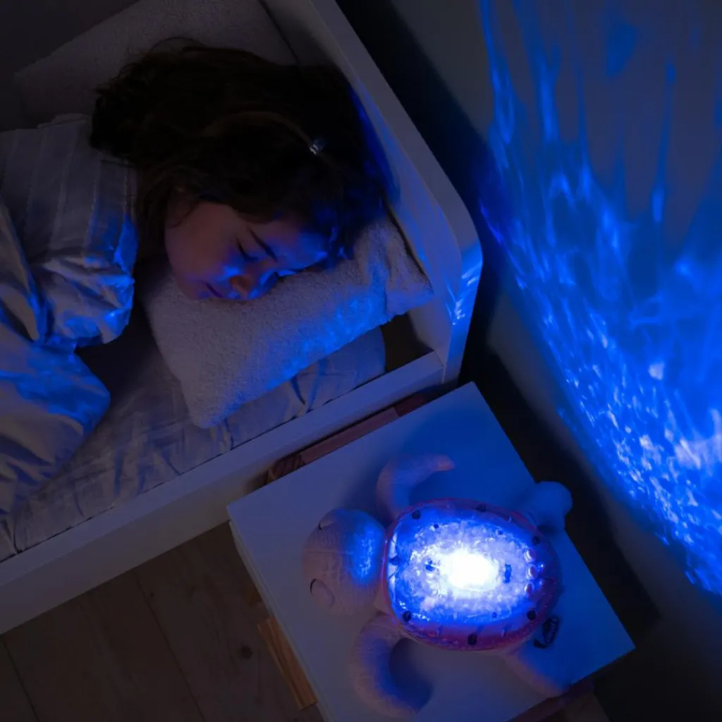 Cloud B Veilleuse peluche Tranquil Turtle™ Rose (rechargeable)