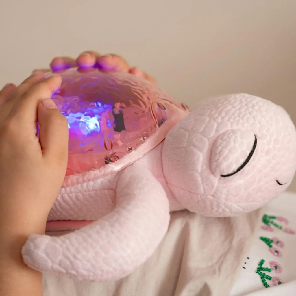 Cloud B Veilleuse peluche Tranquil Turtle™ Rose (rechargeable)